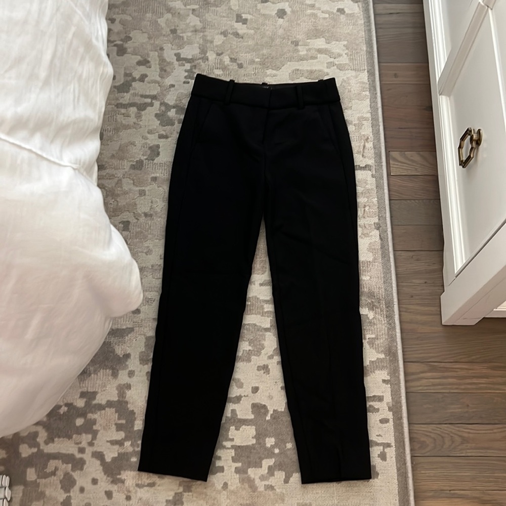 Black j crew crop dress pants size 00p